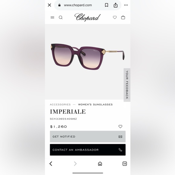 👑Chopard SCH336S , 0967 ‼️Size 53-16-135🏆 Made in Italy 🇮🇹‼️ - Picture 4 of 16